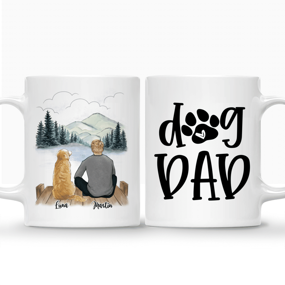 Man and Dogs Custom Mugs - Dog Dad_3