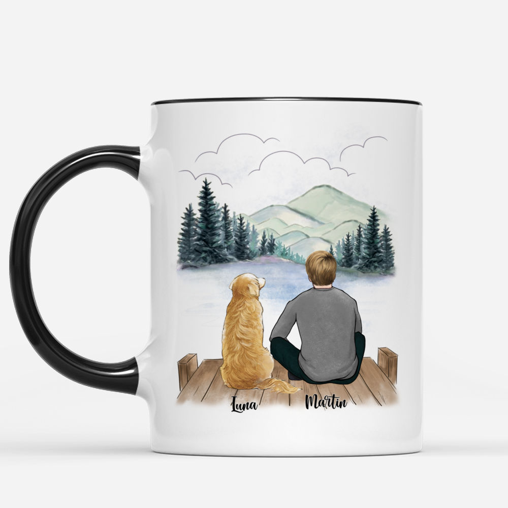 Custom Coffee Mug - Man and Dogs - Dear Dad, Thanks for All the Belly Rubs_1