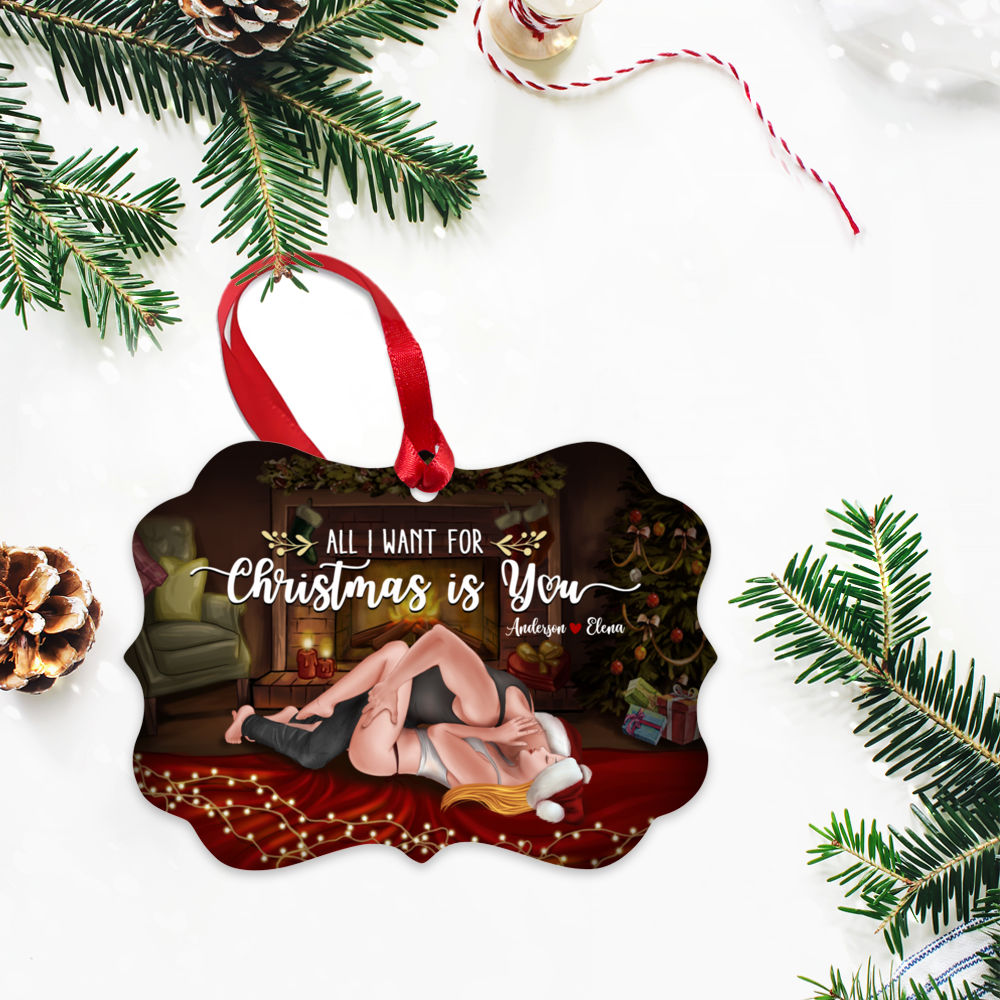 Christmas Gifts - Gifts For Couples -  All I Want For Christmas Is You (Custom Ornament -Christmas Gifts For Women, Men, Couples) - Personalized Ornament_2