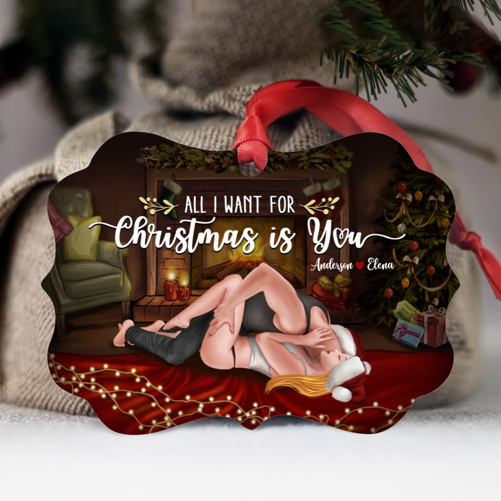 Christmas Gifts - Gifts For Couples -  All I Want For Christmas Is You (Custom Ornament -Christmas Gifts For Women, Men, Couples) - Personalized Ornament