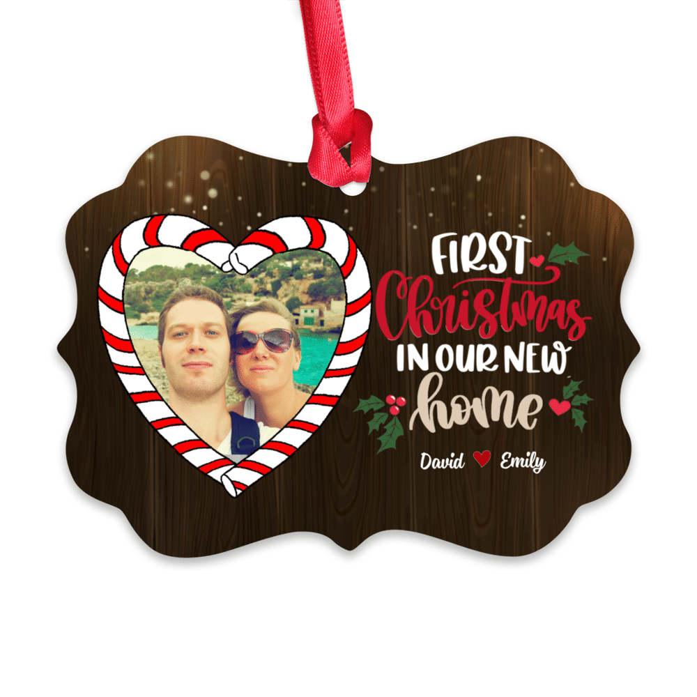 Photo Ornament - Merry Christmas - Couple Gifts - Our First Christmas Upload Photo - Customized Your Photo Ornaments - Christmas Gifts for Couple_1