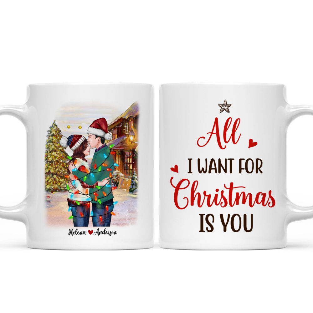 Personalized Mug - Hugging Couple Christmas - All I Want For Christmas Is  You - Valentine's Day Gifts, Couple Gifts, Valentine Mug, Gifts For Her, Him