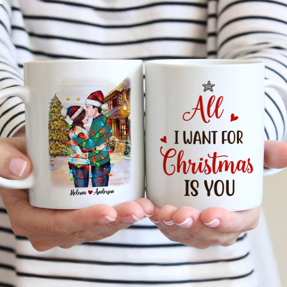 Personalized Mug - Couple Christmas - All I Want For Christmas Is You -  Valentine's Gifts, Couple Gifts, Gifts For Her, Him, Couple Mug