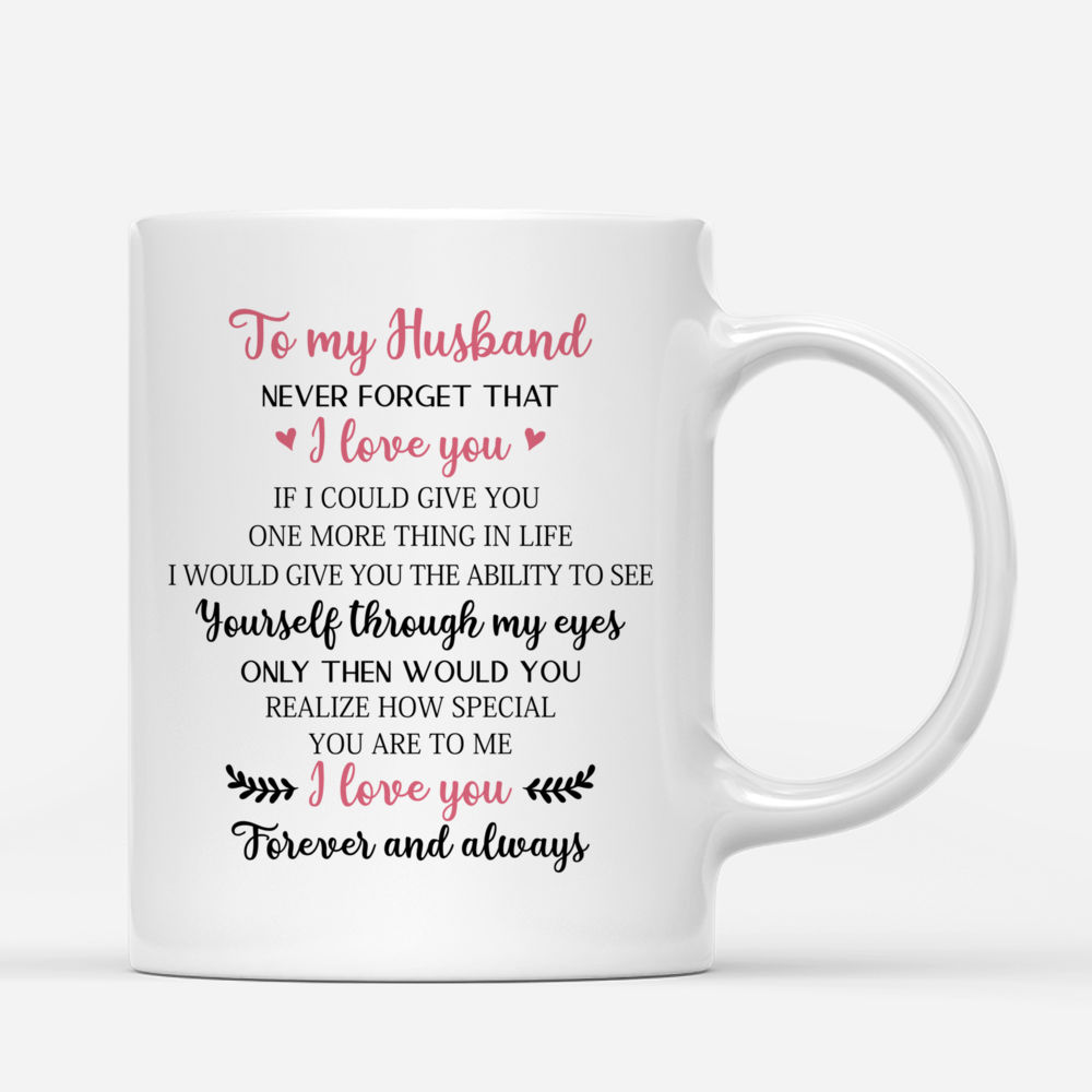 Personalized 'To My Wife From Grumpy Husband' Coffee Mug – 11oz Ceramic, Never Forget I Love You