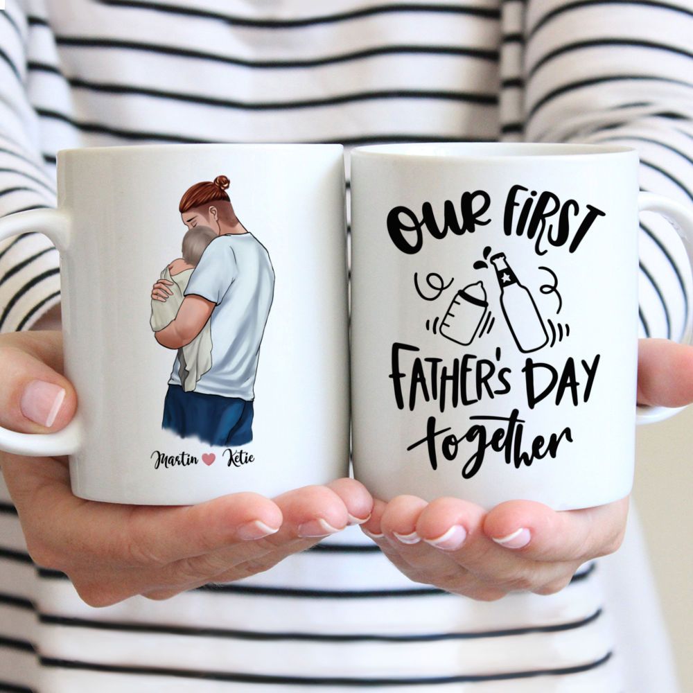 Family Personalized Mugs - Our first father's day together | Gossby