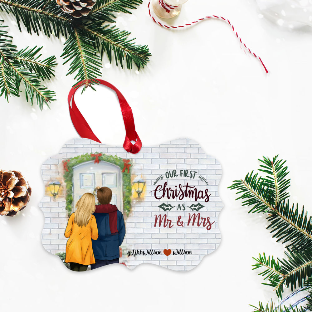 Personalized Ornament - Husband & Wife - Our first Christmas as mr & mrs_3