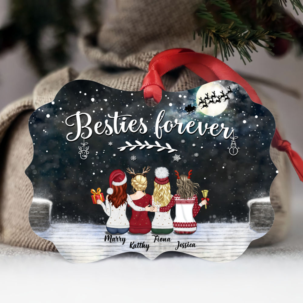 Besties Forever Personalized Christmas Ornament Gifts