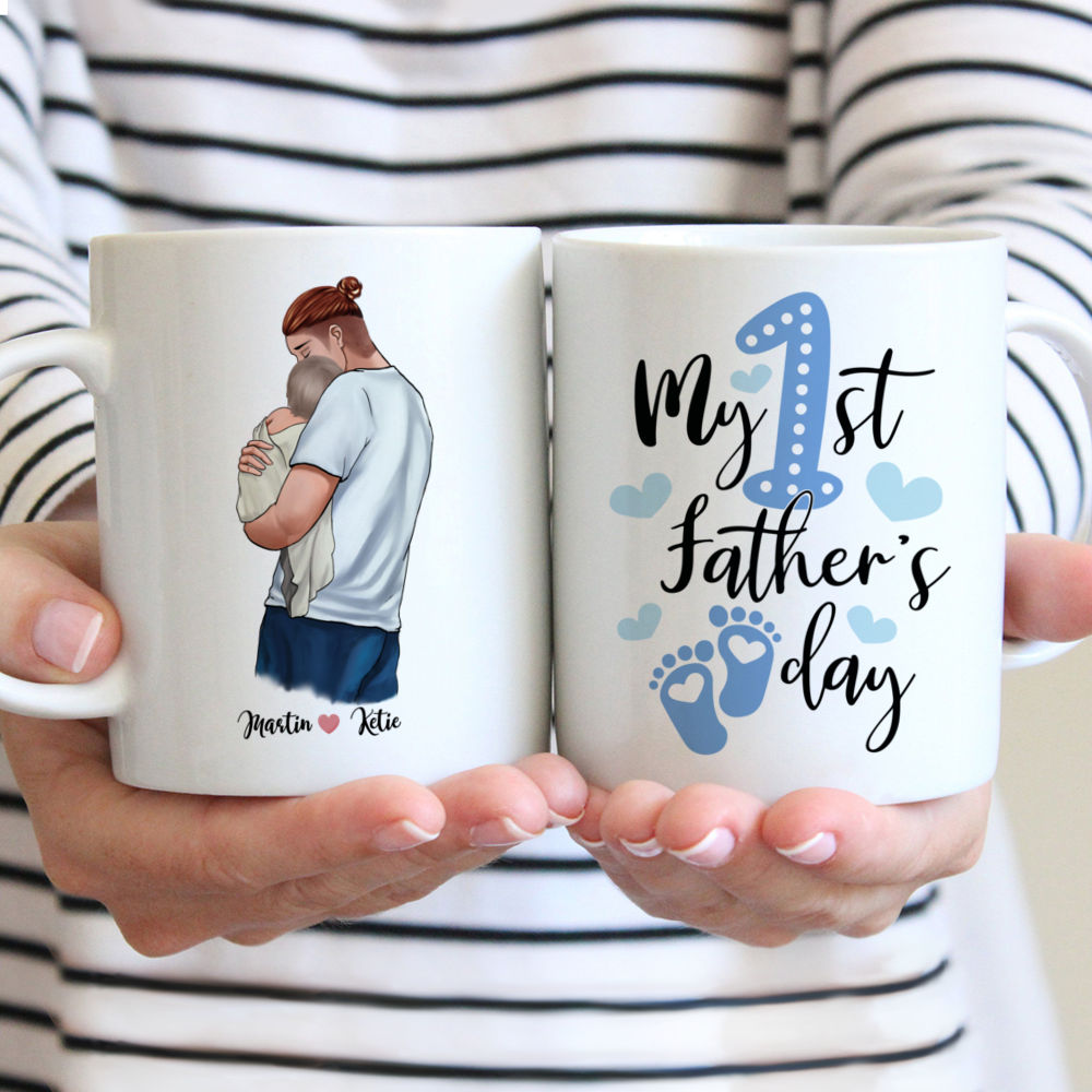 Family Custom Coffee Mugs - My 1st Father day.