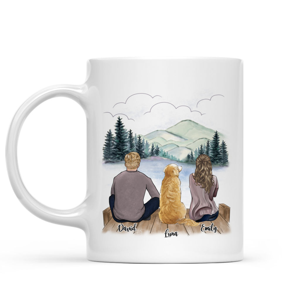 Personalized Mug - Couple and Dog - Life Is Better With A Dog (L)_1