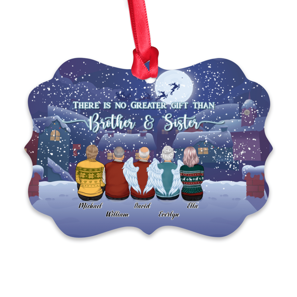 Personalized Ornament - Brothers & Sisters Ornament - Up to 9 People - There Is No Greater Gift Than Brother & Sister_1
