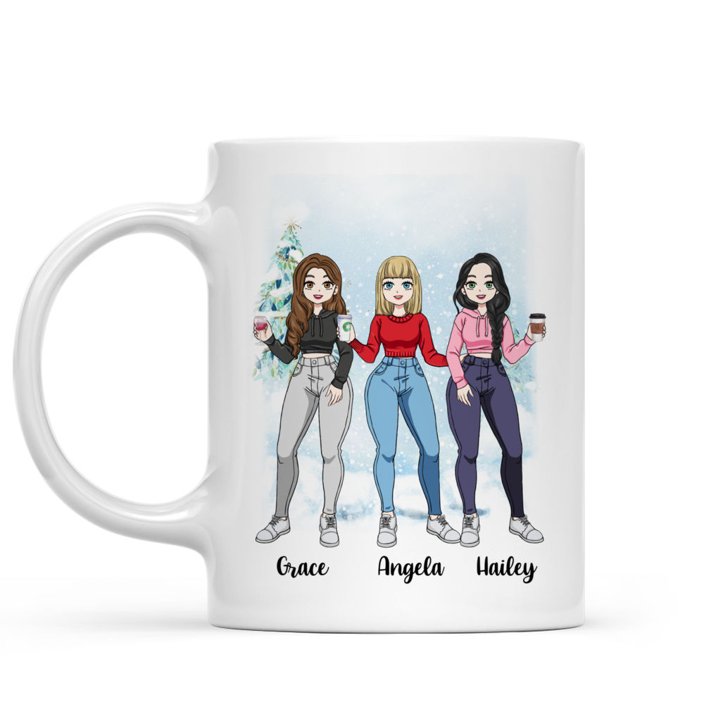 Personalized Mug - Up to 7 Women - Because Of You I Laugh A Little Harder, Cry A Little Less And Smile A Lot More (8459)_2