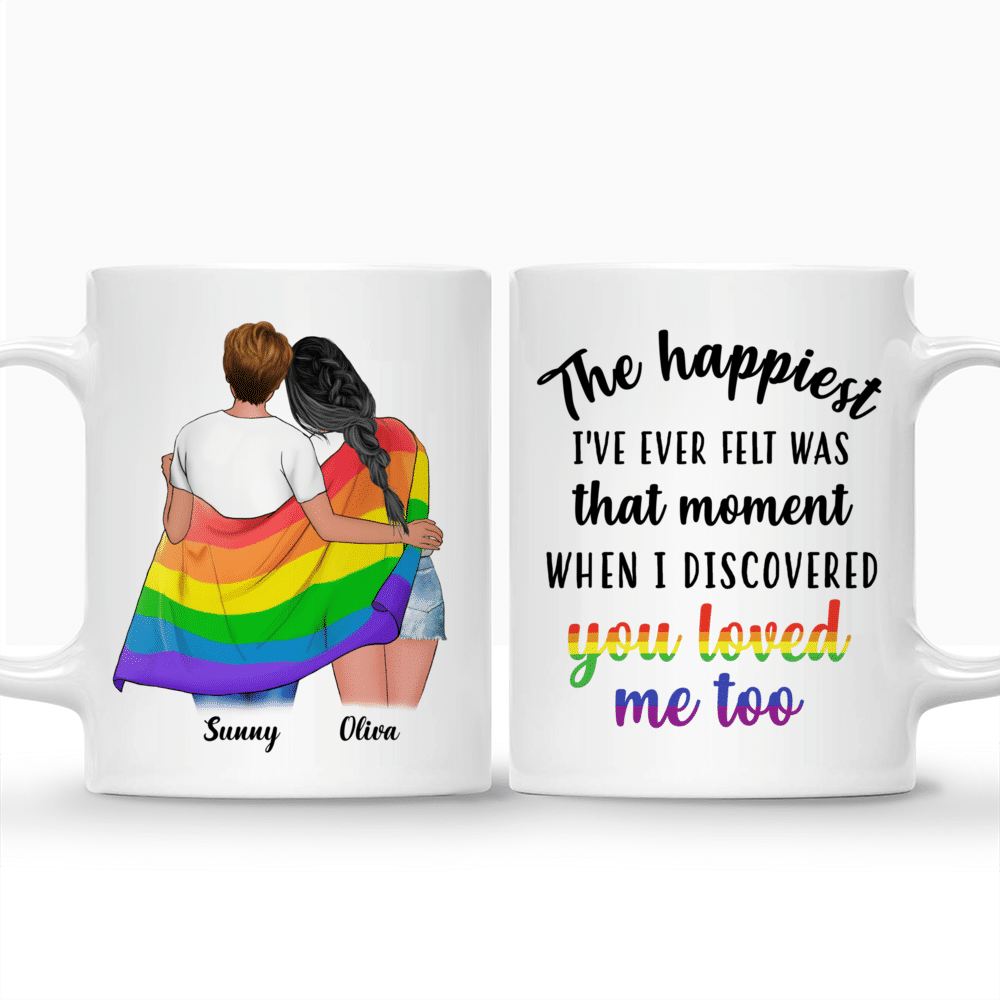 The happiest I've ever felt was that moment when i discovered you loved me too - Couple Gifts, Couple Mug