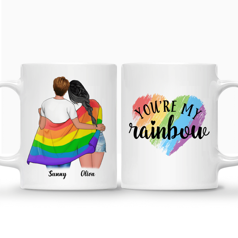 Personalized Mug - LGBT Couple | W - You are my rainbow_3