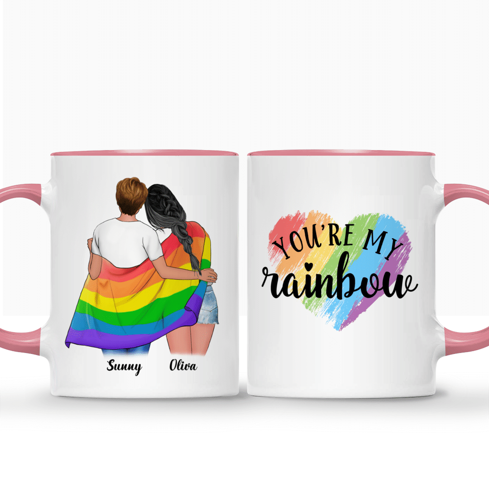 Personalized Mug - LGBT Couple | W - You are my rainbow_3