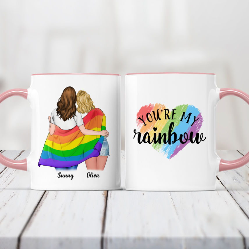 Personalized Mug - LGBT Couple | W - You are my rainbow