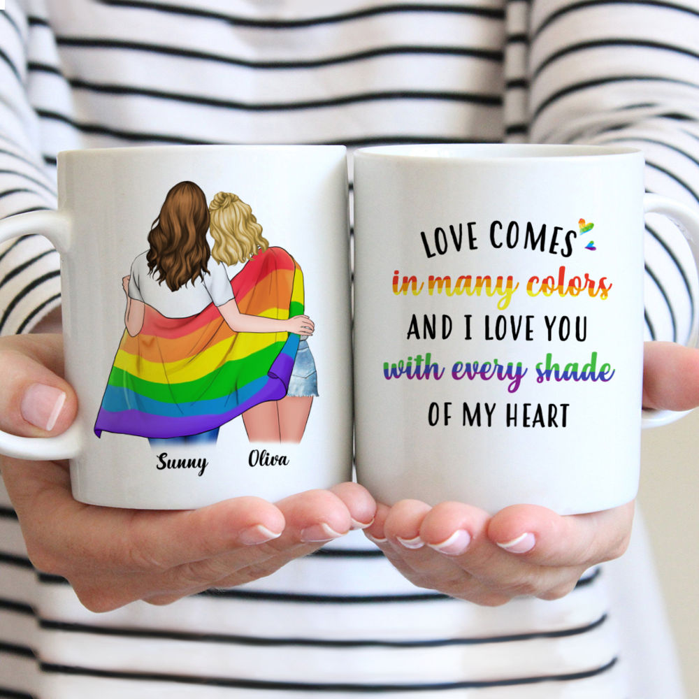 Personalized Mug - I Love You With Every Shade of My Heart