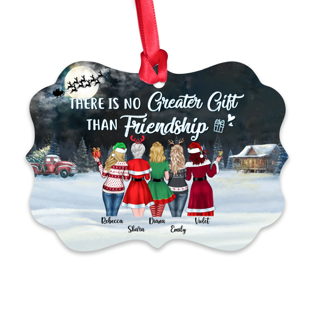 Personalized Ornament - Up to 9 Girls - There is no greater gift than friendship (8821)_2