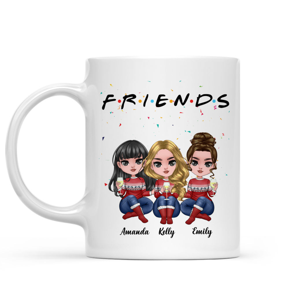 Personalized Mugs for Best Friends - Up To 5 Dolls - FRIENDS (3)_1