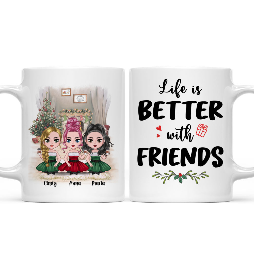 Personalized Mug - Up to 5 Girls - Life Is Better With Friends (8936)_4