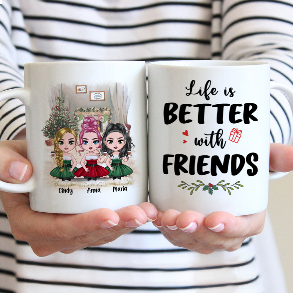 Personalized Mug - Up to 5 Girls - Life Is Better With Friends (8936)_1