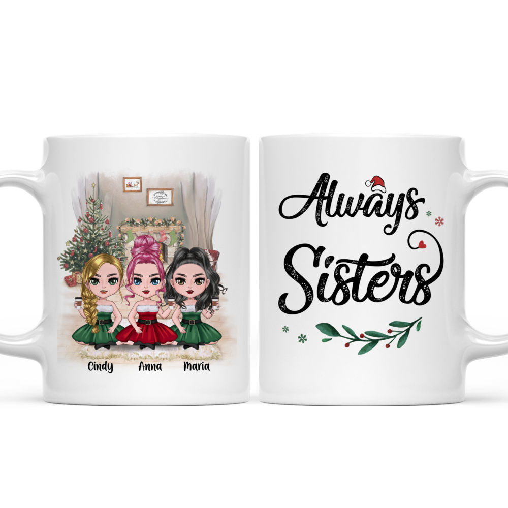 Personalized Mug - Up to 5 Sisters - Always Sisters (8936)_4