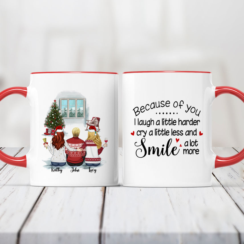 Personalized family Christmas gifts for the whole family - Coffee Mug - UP  TO 5 PEOPLE - 2426