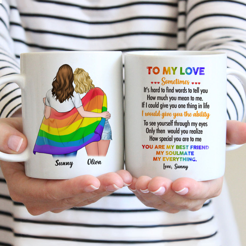 Personalized Mug - To My Love Sometimes It's Hard To Find Words...