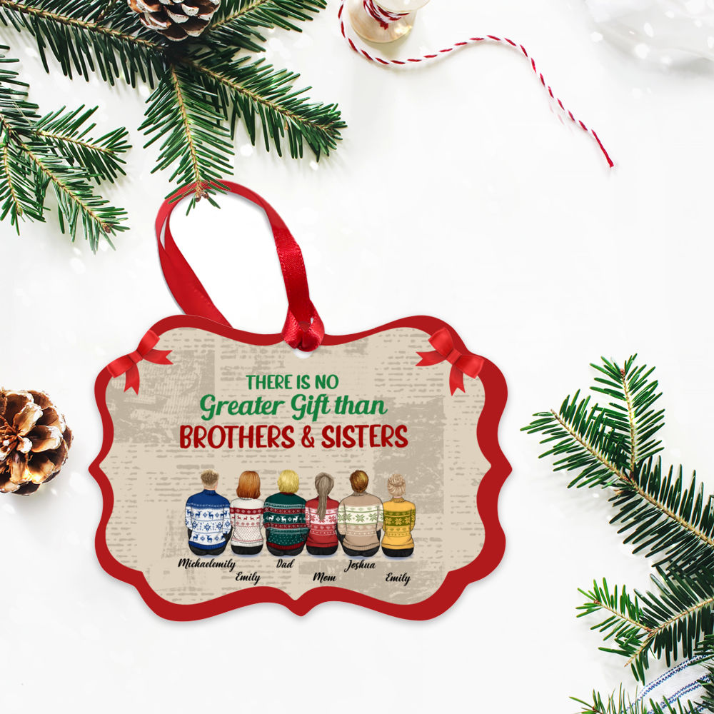 Personalized Ornament - Brothers & Sisters Ornament - There is no greater gift than brothers and sisters_2