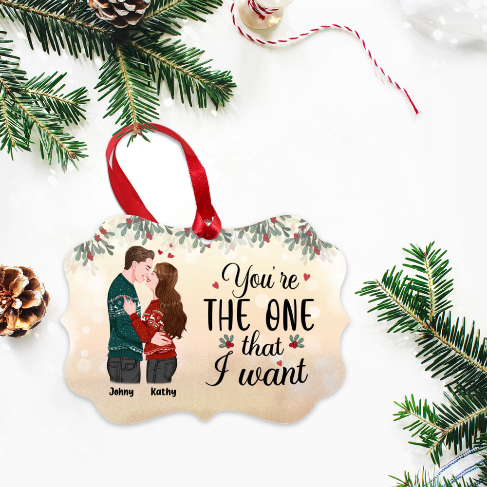 Personalized Ornament - Couple Christmas - You're The One That I Want_2