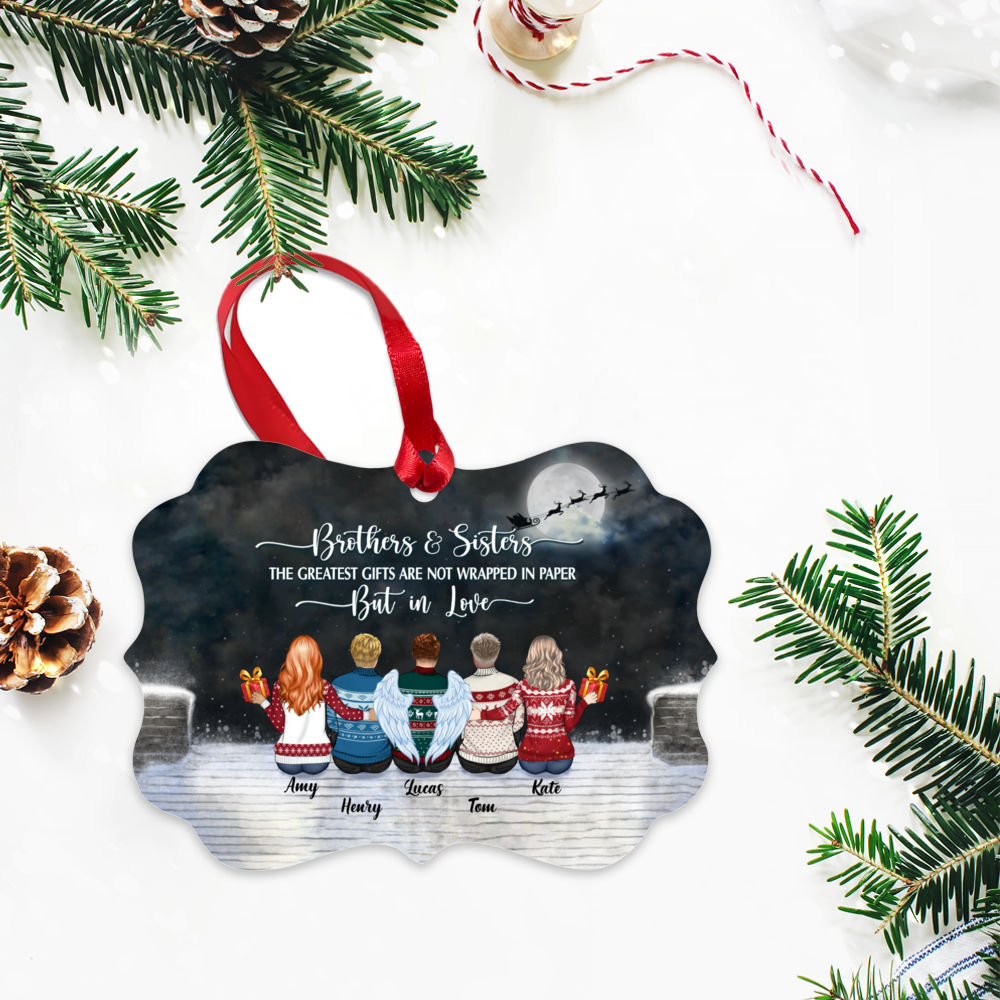 Personalized Keychain - Up to 9 people - Brother & Sister The Greatest  Gifts Are Not Wrapped In Paper But In Love