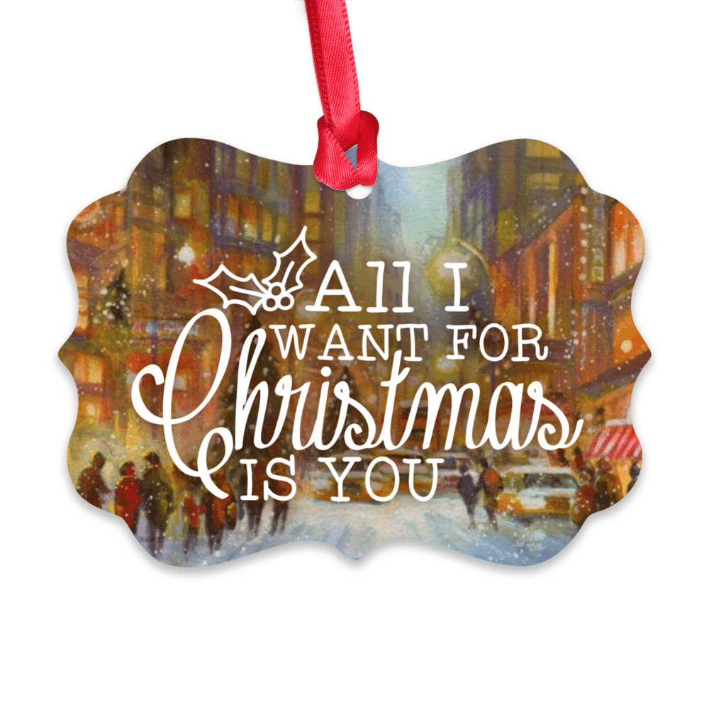 Personalized Ornament - Couple Christmas - All I Want For Christmas Is You_2