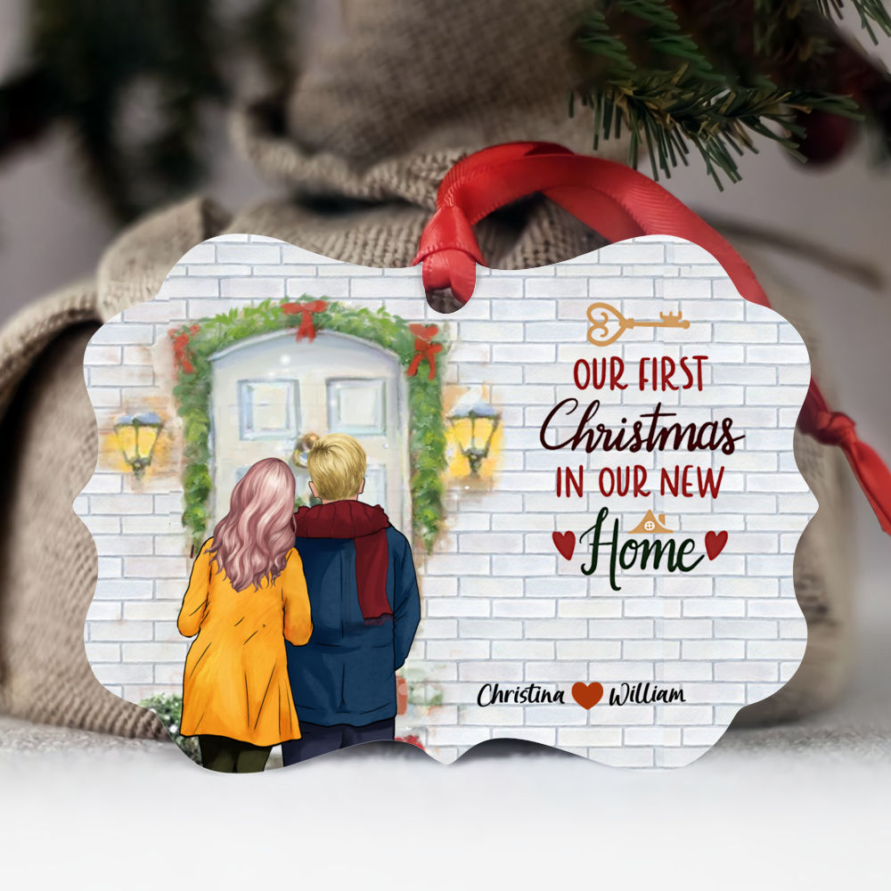 Personalized Ornament - Husband & Wife - Our first Christmas in our new home_1