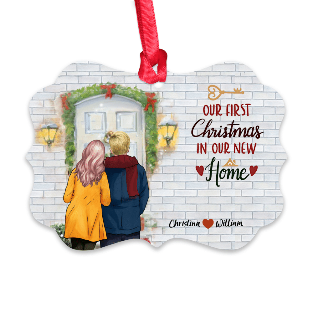 Personalized Ornament - Husband & Wife - Our first Christmas in our new home_2