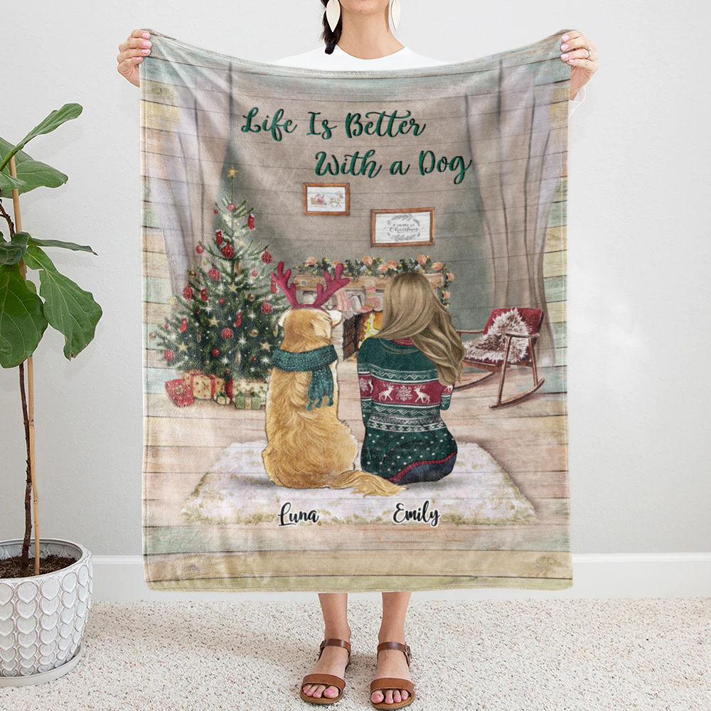 FurReal Blanket - Man/Women, Dog and Cat - Fur Mama (Custom Blankets - Cat  Lover, Dog Lover Gifts) Christmas Gifts
