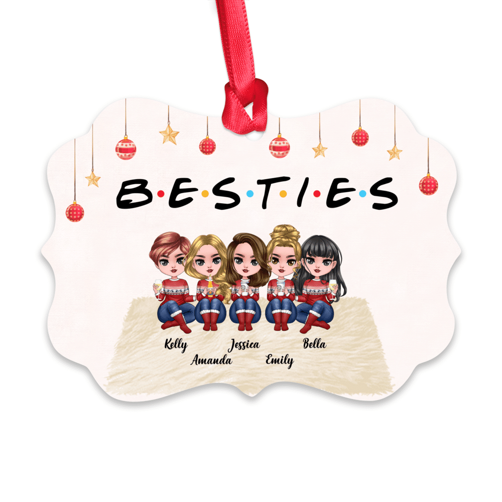 Personalized Ornament - Up To 9 Dolls - BESTIES (5)_1