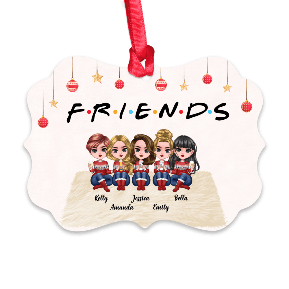 Personalized Ornament - Up To 9 Dolls - FRIENDS (5)_1