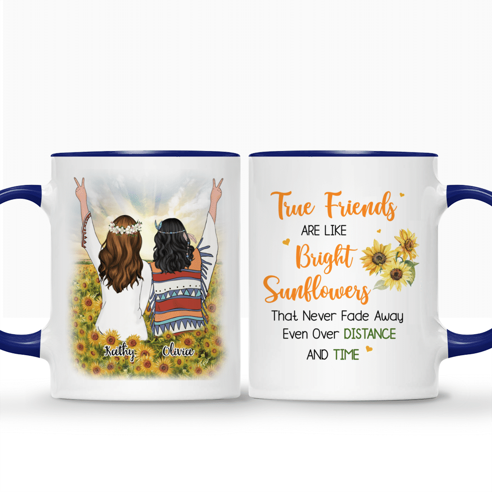 Personalized Best Friends Girl Sunflower Tumbler - Teeruto