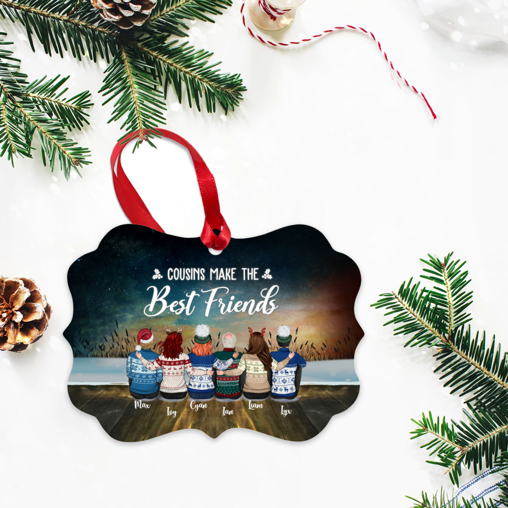 Cousins Ornament - Cousins Make The Best Friends - Personalized Ornament
