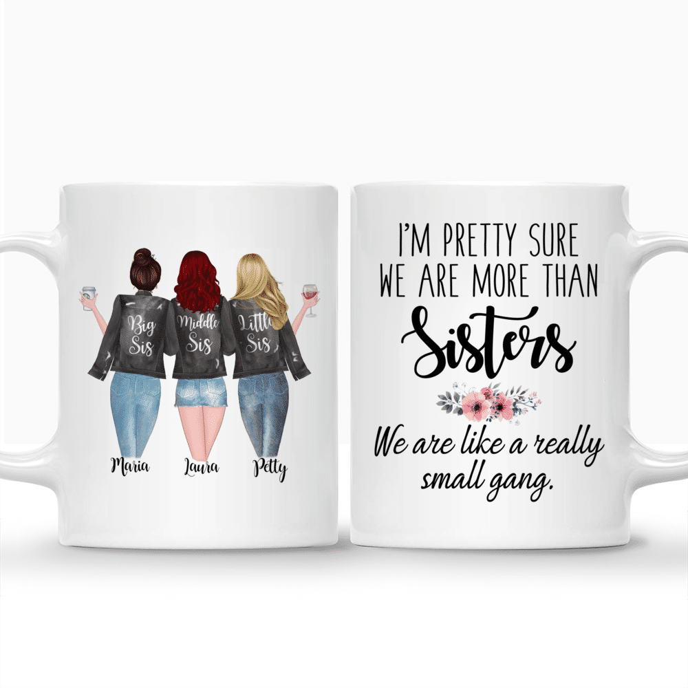 Personalized 3 Sisters Mug - I'm Pretty Sure We Are More Than Sisters_3