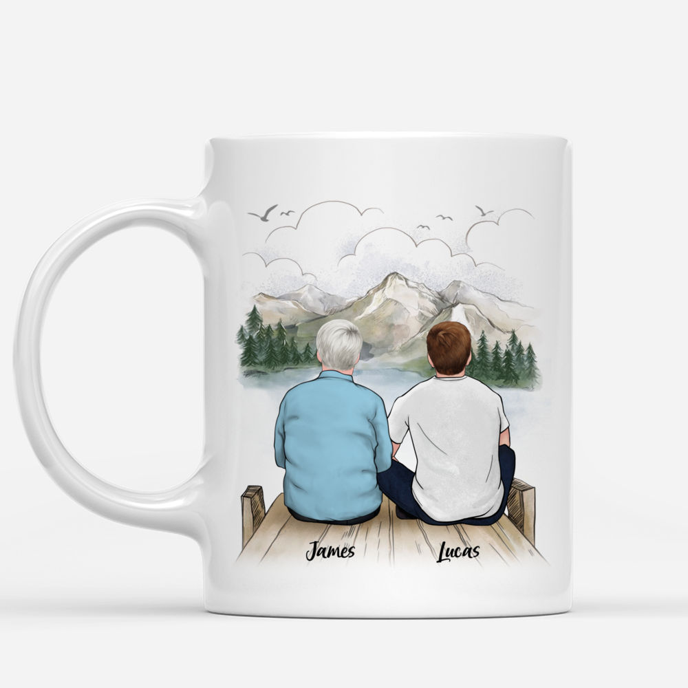 Father And Son - First My Dad Forever My Hero | Personalized Mugs_1
