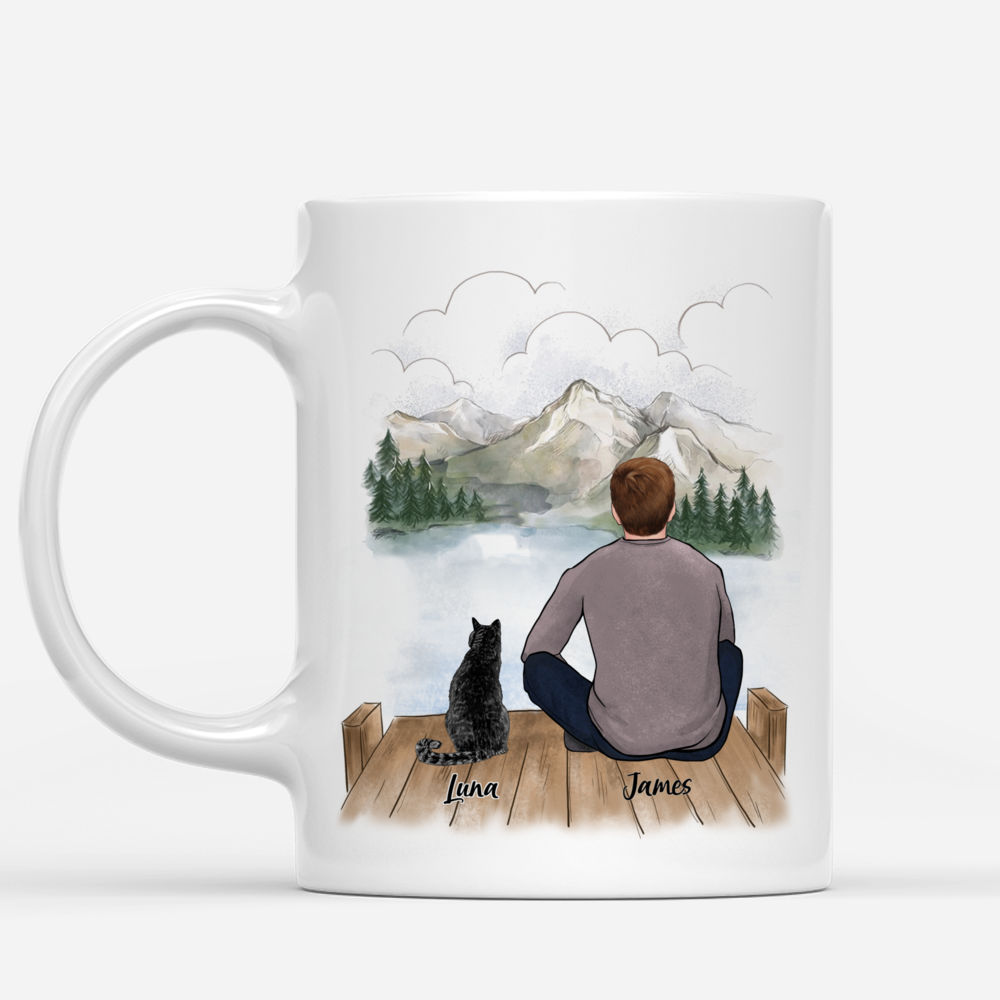 Personalized Mug - Dear Cat Dad Thank You For Being My Dad_1