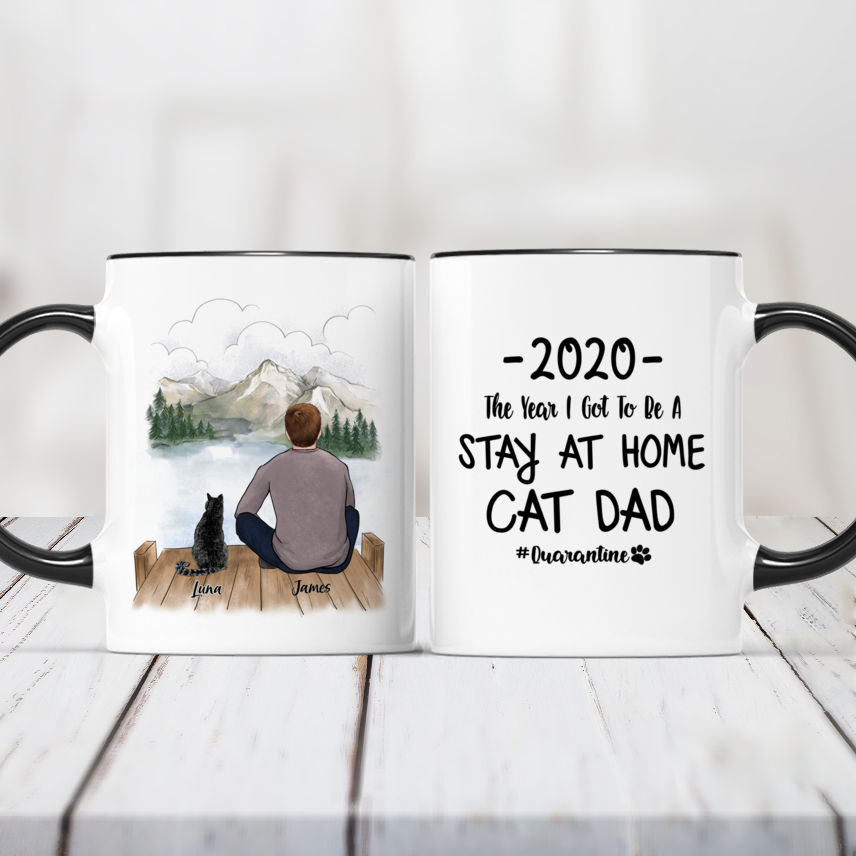 Dear Cat Dad Coffee Cup, Love Cat's Name Personalized Cat Owner Mug, Funny Cat O - Foto 7
