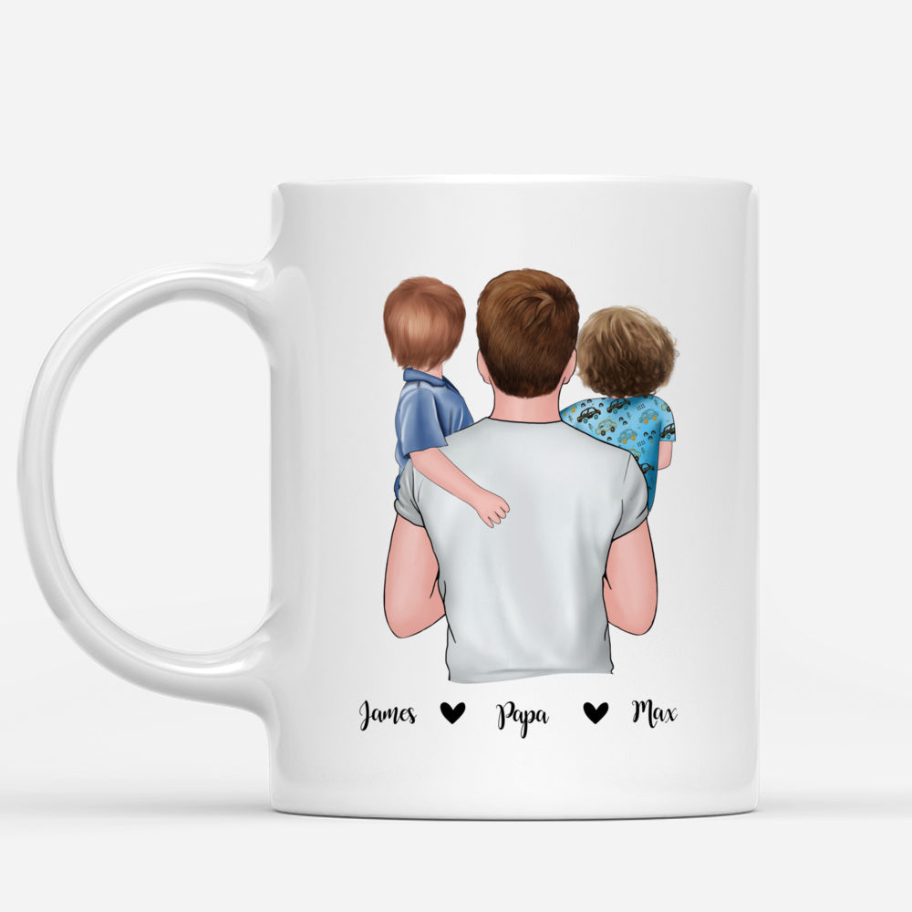 Father & 2 Sons Customized Mug - Happiness Is Being A Dad_1