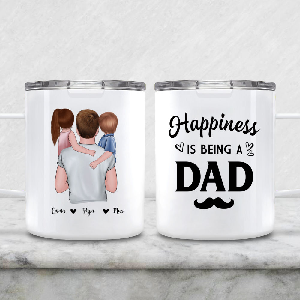 Gossby Personalized DADASAURUS Mug (2 Kids) - Funny Dad Gift from Daughter,  Son with Dinosaur Avatar…See more Gossby Personalized DADASAURUS Mug (2