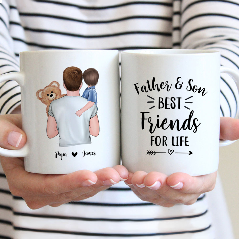 Father & Son Custom Cups - Father And Son Best Friends For Life