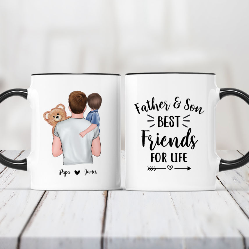 Father & Son Custom Cups - Father And Son Best Friends For Life