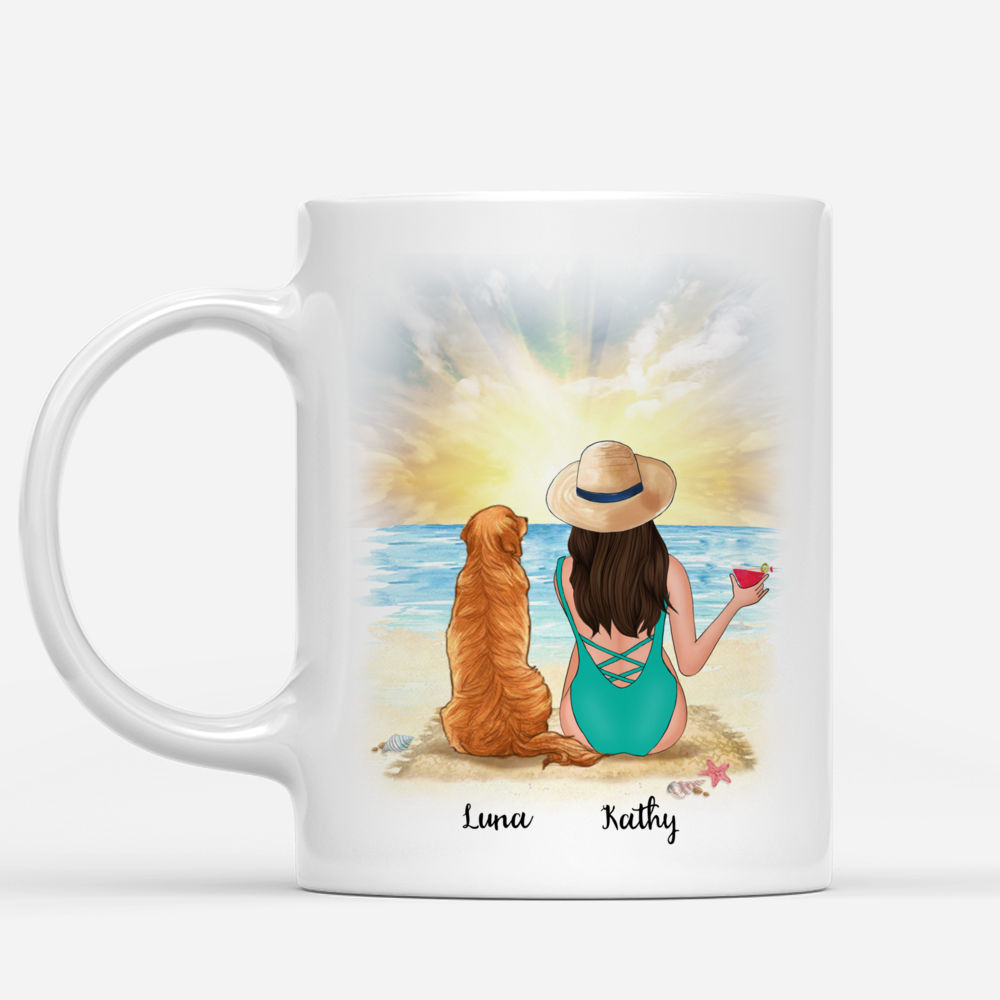 Personalized Mug - Beach Girl And Her Dog - Love You To The Beach And Back_1