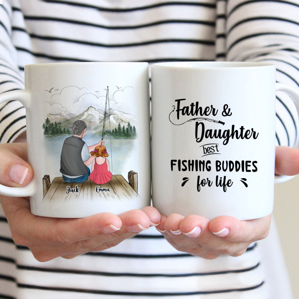 Gossby | Father & Daughter Personalized Mugs - Best Fishing Buddies For Life