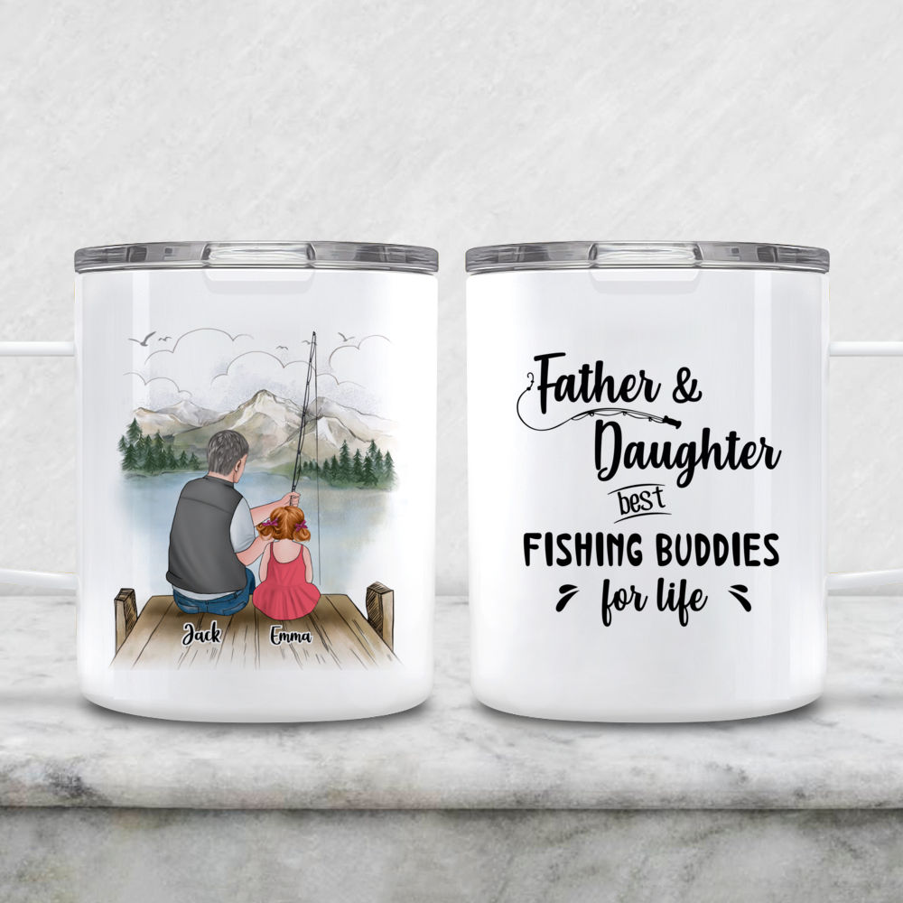 Gossby | Father & Daughter Personalized Mugs - Best Fishing Buddies For Life