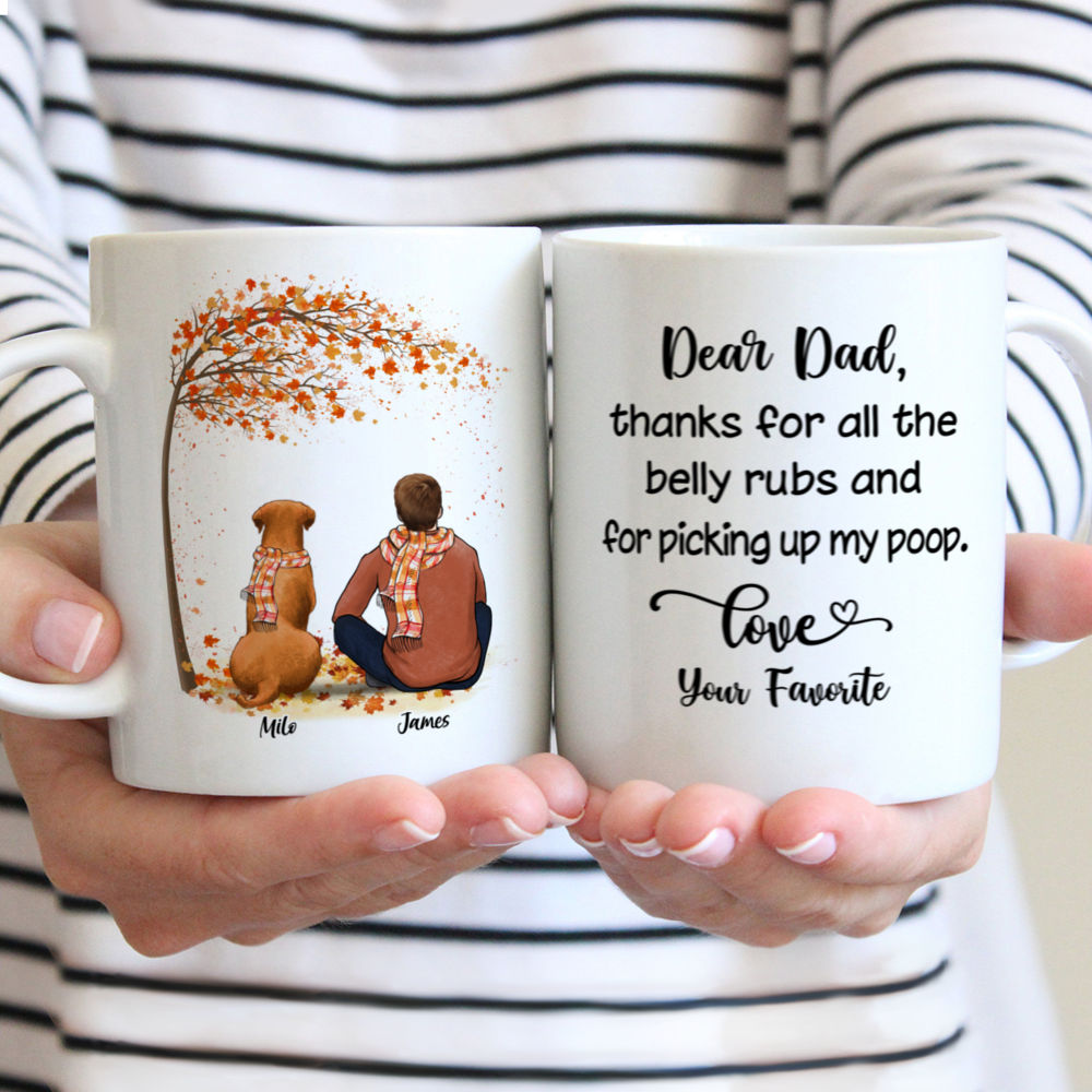 Personalized Mug - Man & Dog Mug - Man and Dog Autumn -  Life is better with a Dog